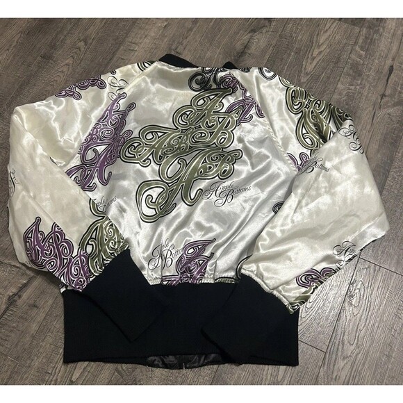 RARE Vintage Y2K Medium Reversible Apple bottom Jeans Satin Jacket - Picture 7 of 7